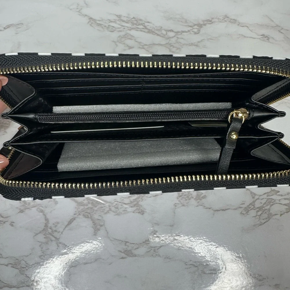 Kate Spade Black and White‎ Wallet with Striking Stripes